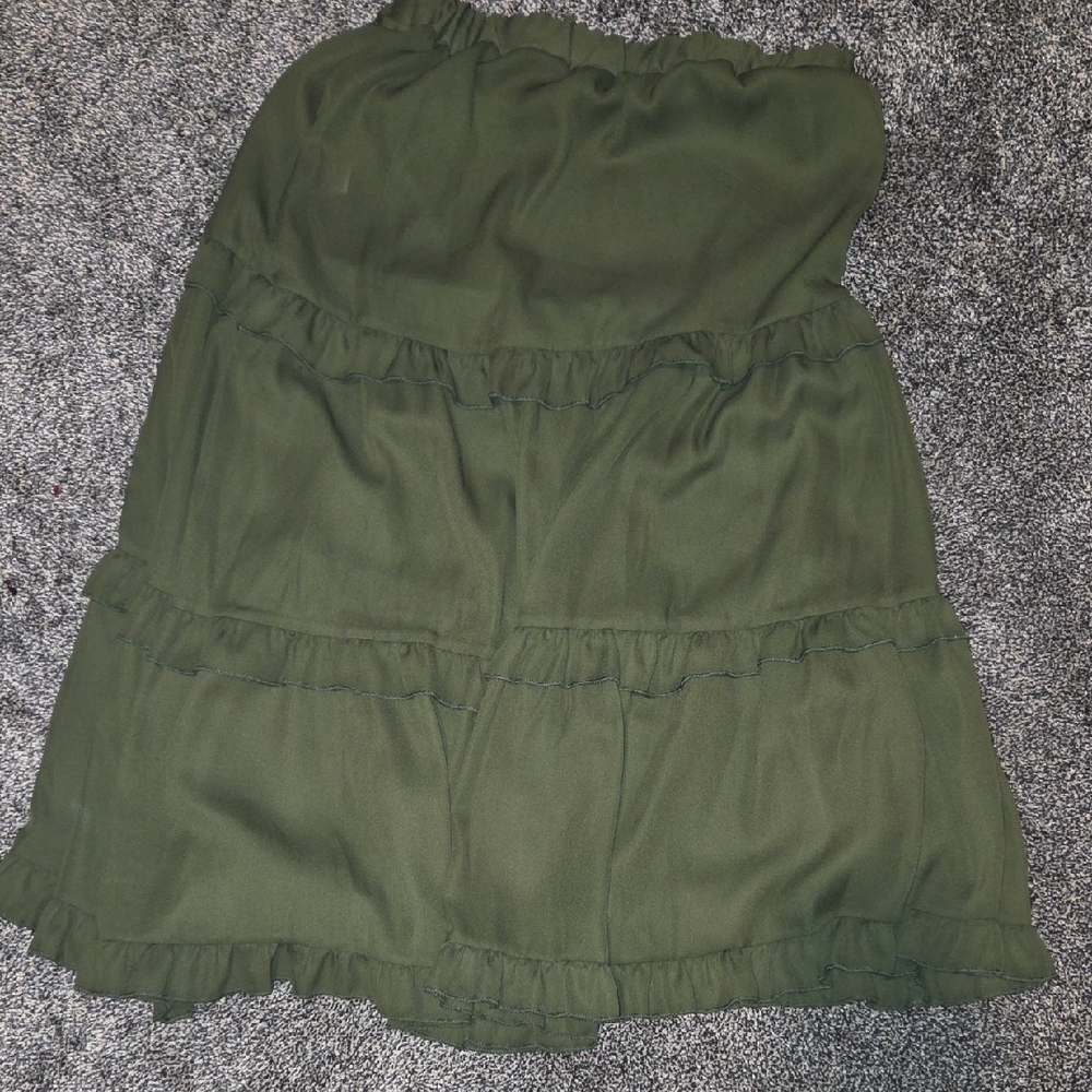 SHEIN Olive A-Line Skirt